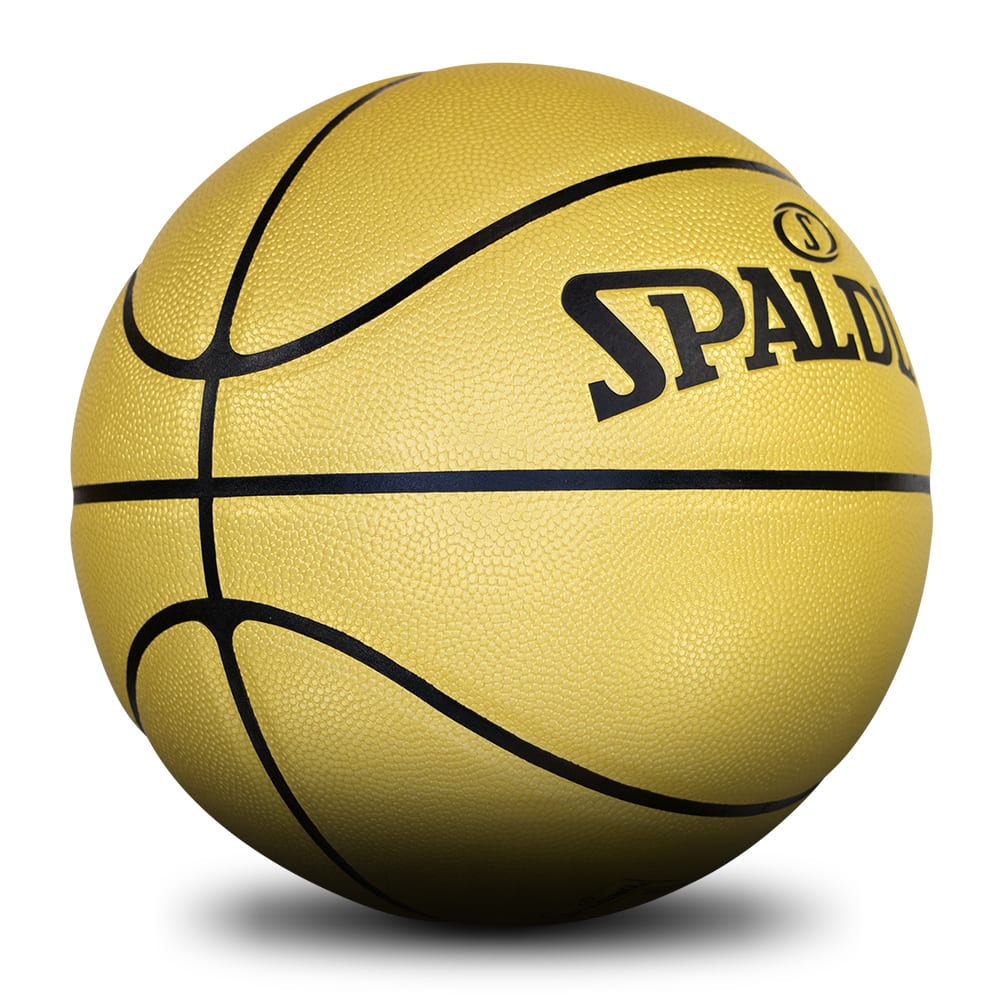 Spalding Gold 8 Panel Basketball In Size 7 Indoor/Outdoor Ball 